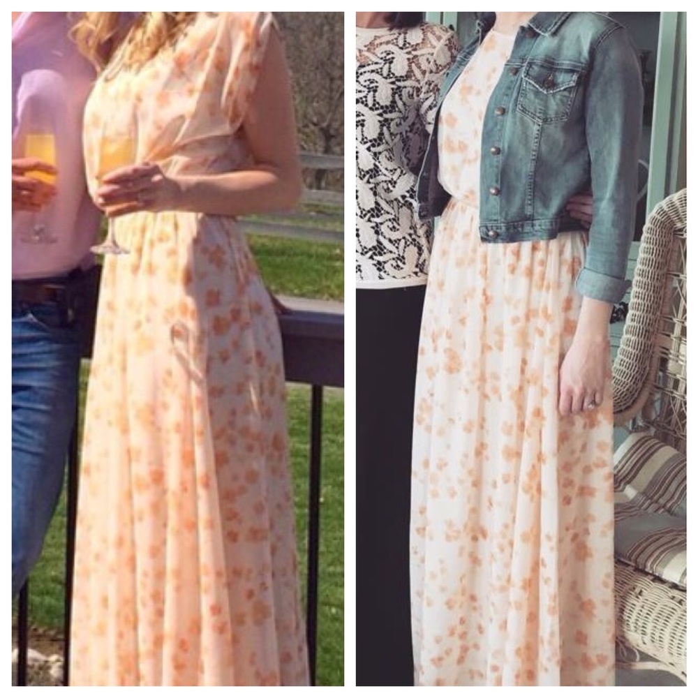 🌸Paper Crown peach blossom dress Anthropologie